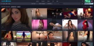 Übersicht der Flirt4Free Homepage mit Hauptfunktionen